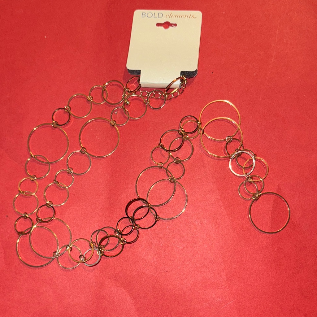 Nwt Bold Elements Gold Circle Necklace Jcpenney